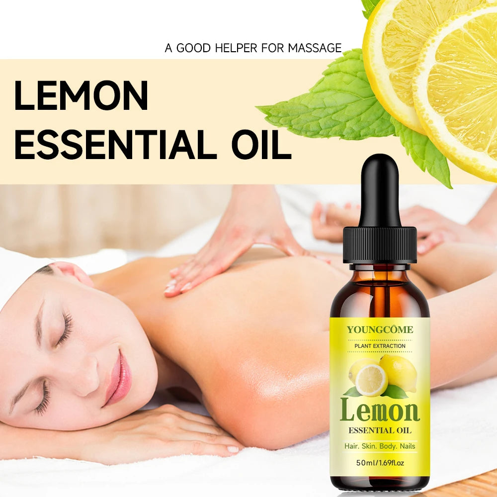 Natural lemon essential oil,hair moisturizer/skin moisture supplement, suitable for face, hair,Anti-wrinkle Face essential oil Peaceful Pleasures Health and Wellness