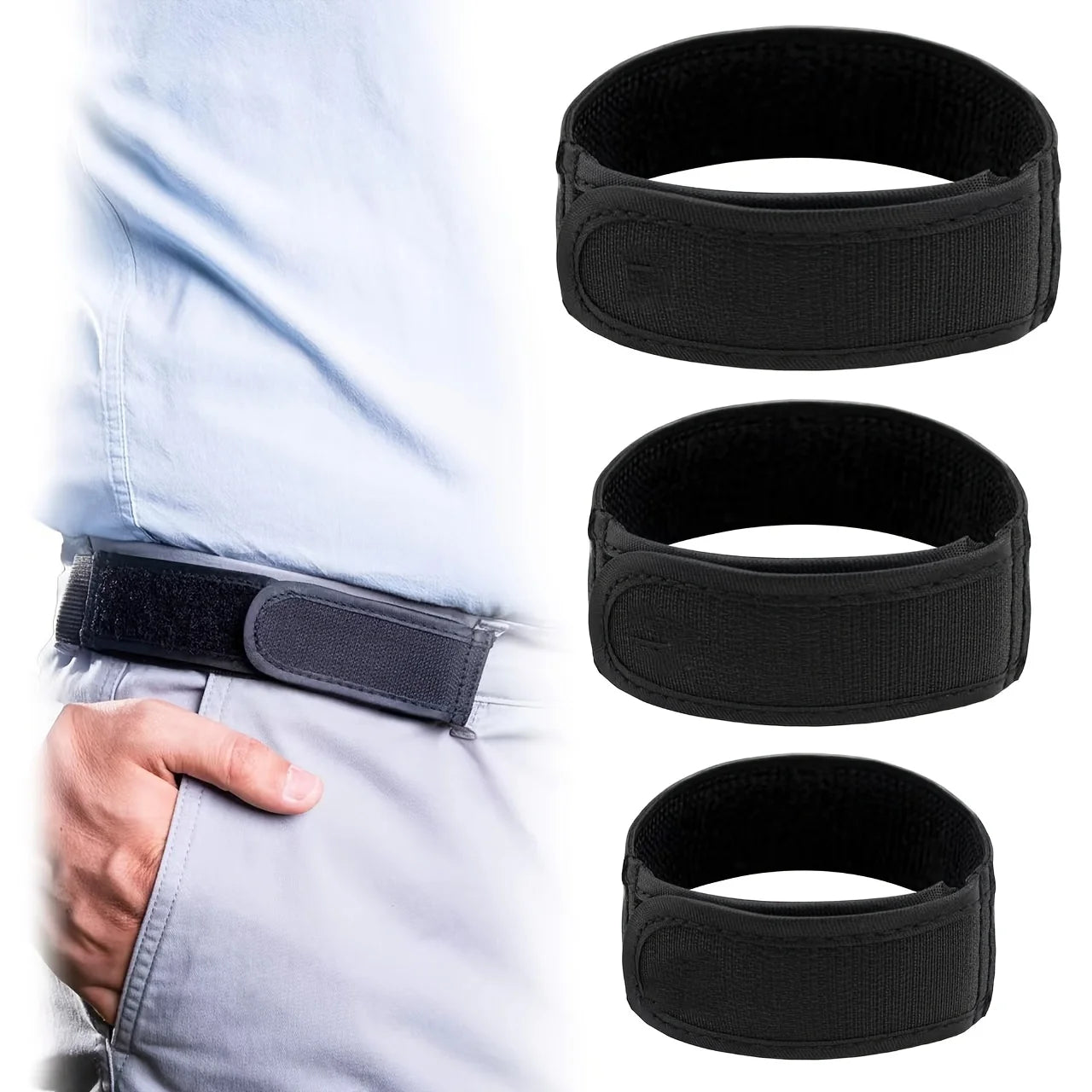 Unisex No-buckle Elastic Belt Adjustable Invisible Casual Versatile Peaceful Pleasures Health and Wellness