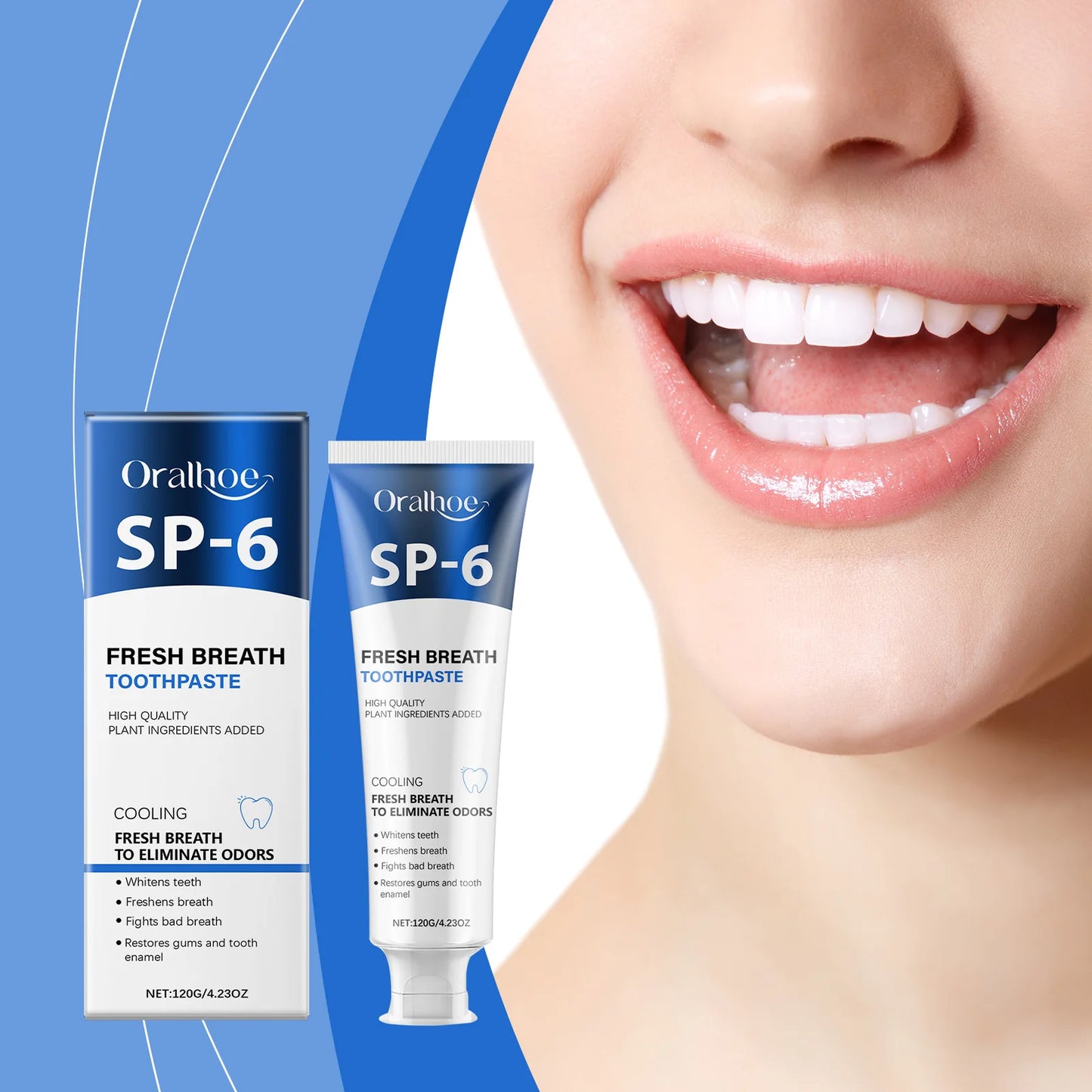 Oralhoe SP-6 Whitening Toothpaste | Fresh Breath & Calculus Remover