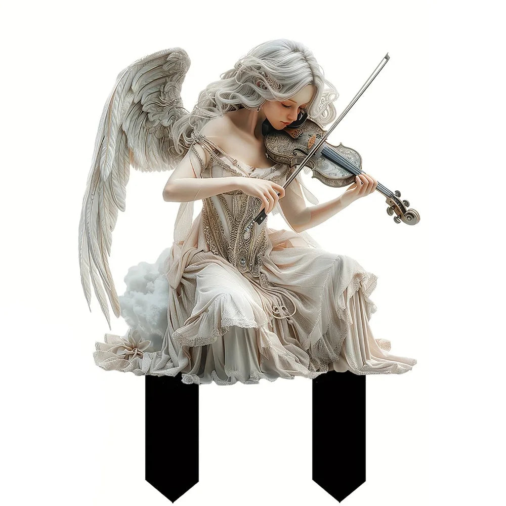 Acrylic Flower Fairy Garden Stake Figurine | Waterproof Decor