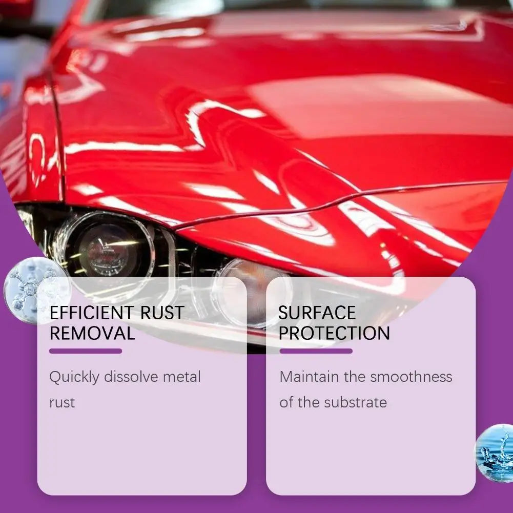 Stronger Purple Car Rust Remover 1/3/5pcs 120ml Tire Metal Surface Decontamination Anti-oxidation Refurbishment Cleaning Spray Peaceful Pleasures Health and Wellness