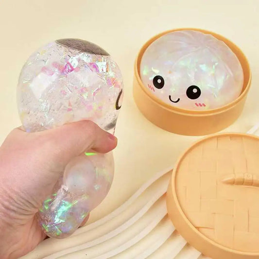 Dumpling Squishy Toy | Soft Steamed Bun Squeeze Fidget Toy Squishy Fidget Toy Peaceful Pleasures Health and Wellness