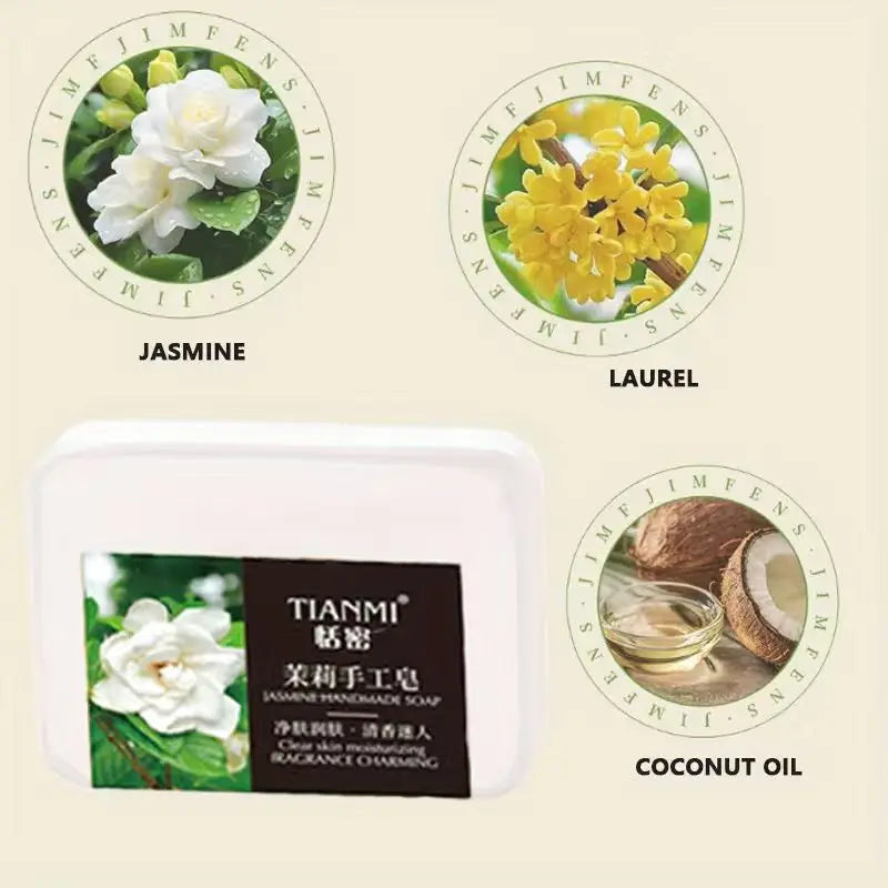 Jasmine Handmade Soap 2-Pack – Moisturizing Cleansing Bar