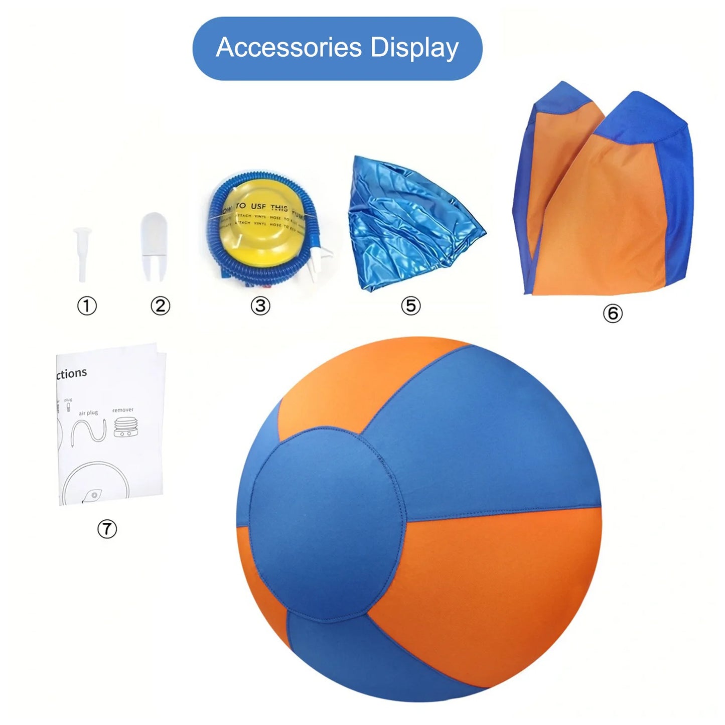 Interactive Inflatable Pet Herding Ball Toy For Large Dogs Outdoor Training And Play Durable Oxford Cloth And PVC Material Desig Peaceful Pleasures Health and Wellness