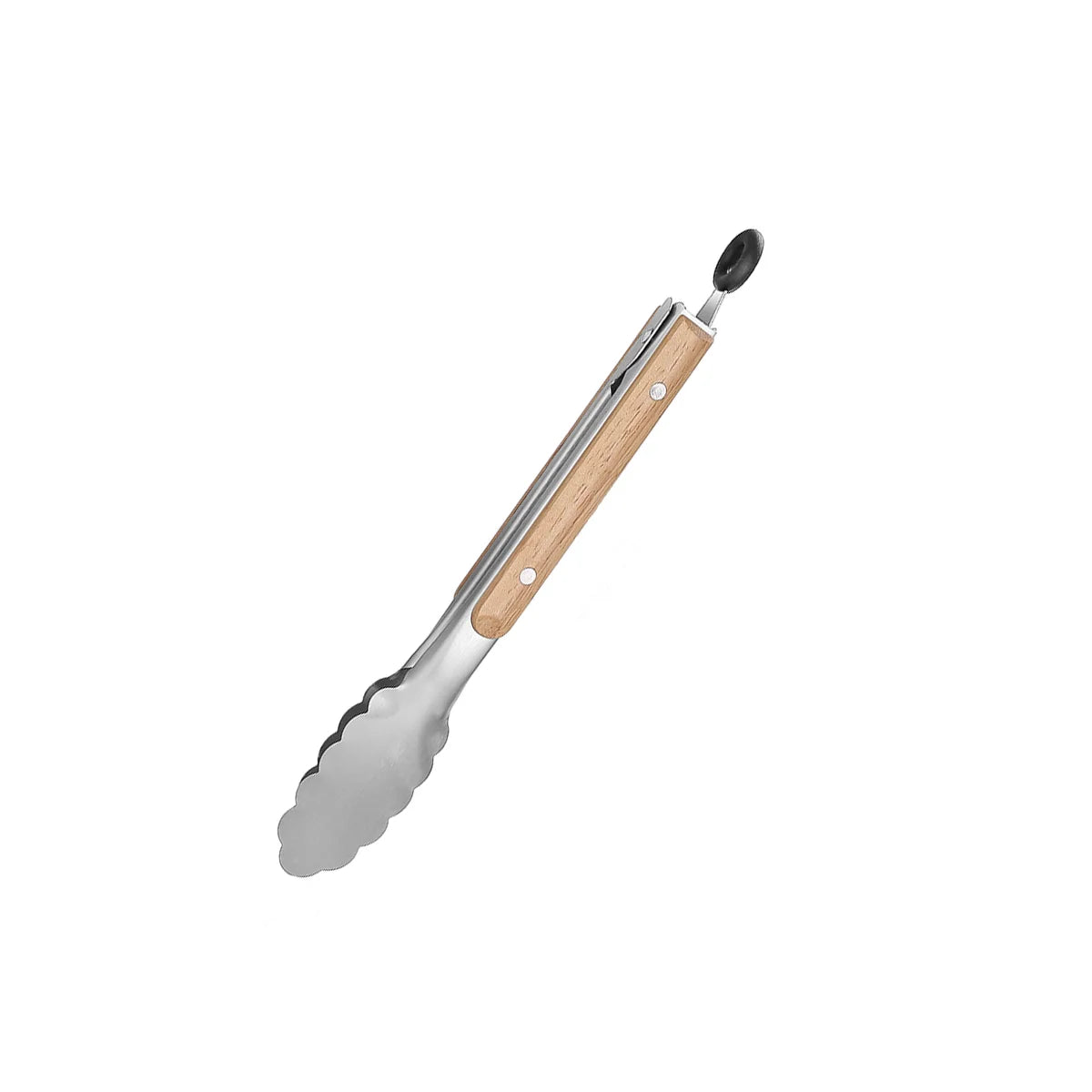 Stainless Steel Cooking Tong with Oak Handle, Barbecue Tong Salad Tong with Locking Ring, Kitchen Gadget for Salad Grilling BBQ Peaceful Pleasures Health and Wellness 9 inch China Mainland