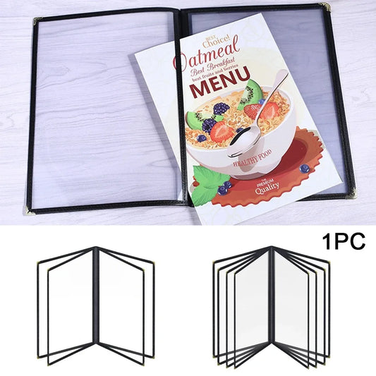 A4 PVC Transparent Menu Cover | Restaurant Menu Holder Menu Cover Peaceful Pleasures Health and Wellness