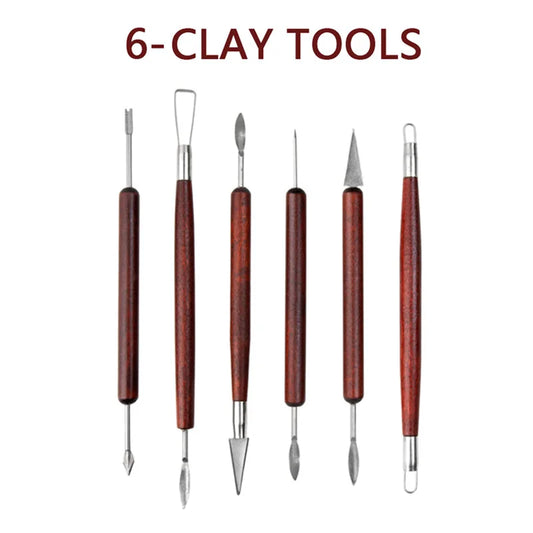 Bview Art 6-Piece Pottery Tools Clay Sculpture Carving Knife Figurine Peaceful Pleasures Health and Wellness