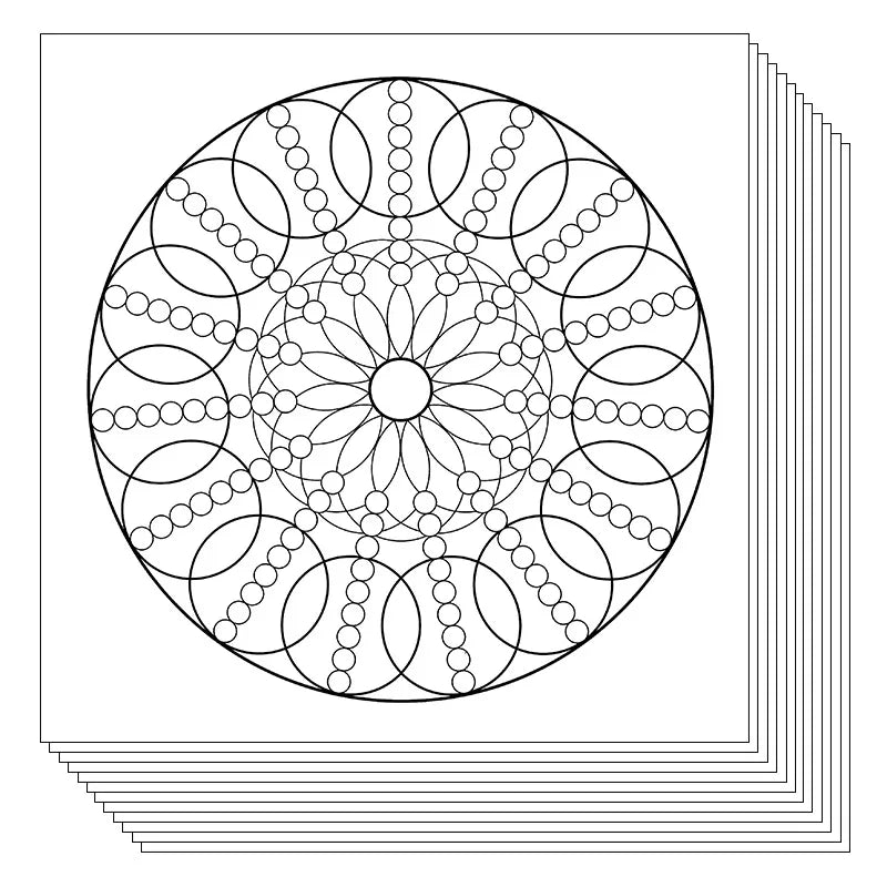 24 Page Mandala Coloring Book Graffiti Drawing Adult Stress Relief