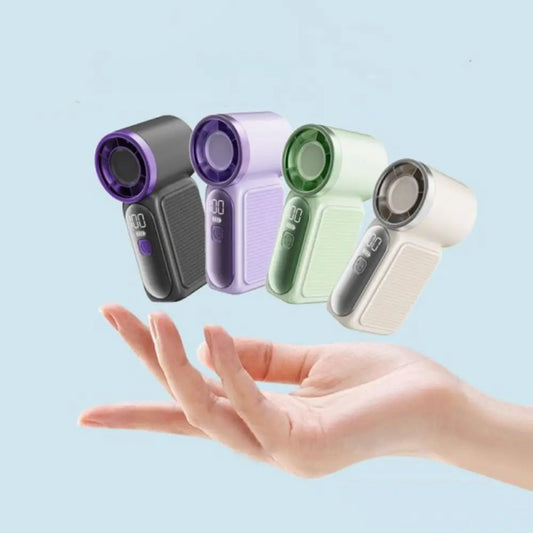 6-Speed USB Rechargeable Mini Pocket Fan with LED Display Portable Mini Fan Oasis Select