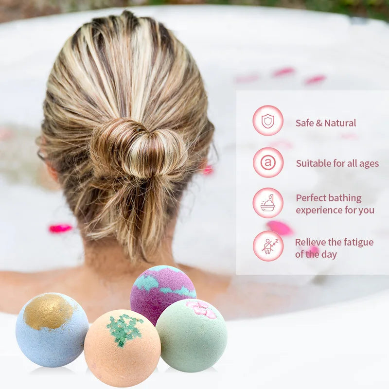 Bath Bomb Gift Set – 8 x 80g Moisturizing Fragrant Bath Balls