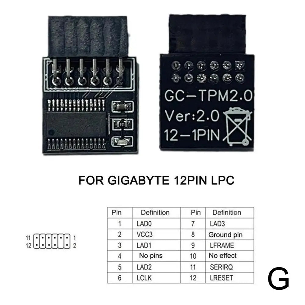 TPM 2.0 Encryption Security Module Remote Card Supports Multi Brand Motherboards 12 14 18 20-1pin Pins Peaceful Pleasures Health and Wellness G