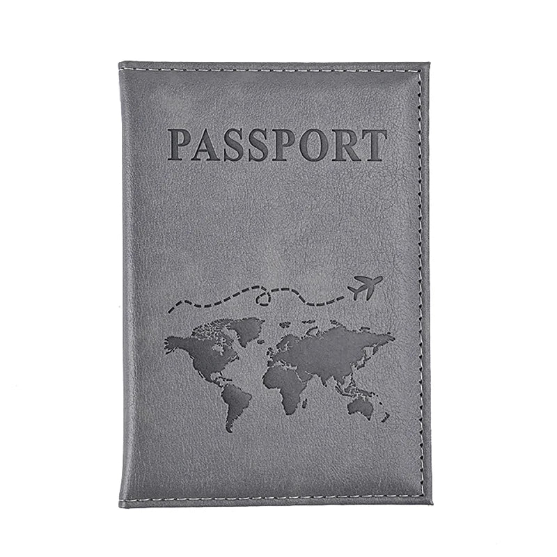 PU Leather Passport Holder – Slim Unisex Travel Wallet & Card Case