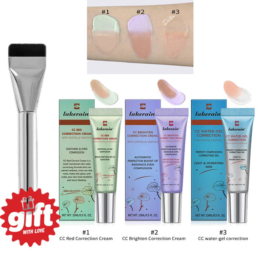 Centella CC Cream Color-Changing Foundation + 3 Brushes CC Cream Foundation Oasis Select 3pcs free Brush 1