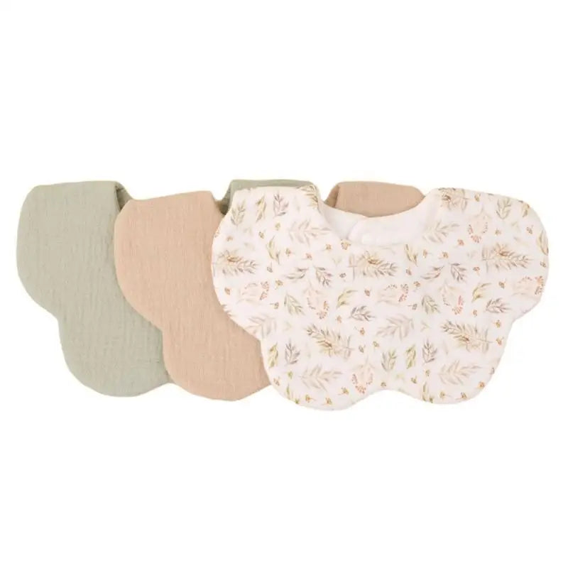 3-Pack Soft Cotton Baby Drool Bibs | Newborn Burp Cloth Set