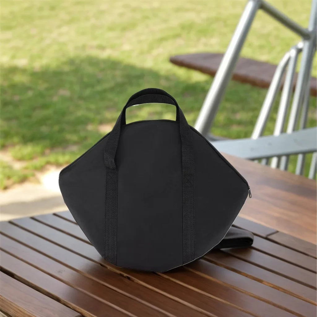 Baking Pan Storage Bag with Handle 600D Oxford Grilling Pan Pouch Wear-Resistant Waterproof 47x38cm Outdoor BBQ Tool for Kitchen Peaceful Pleasures Health and Wellness
