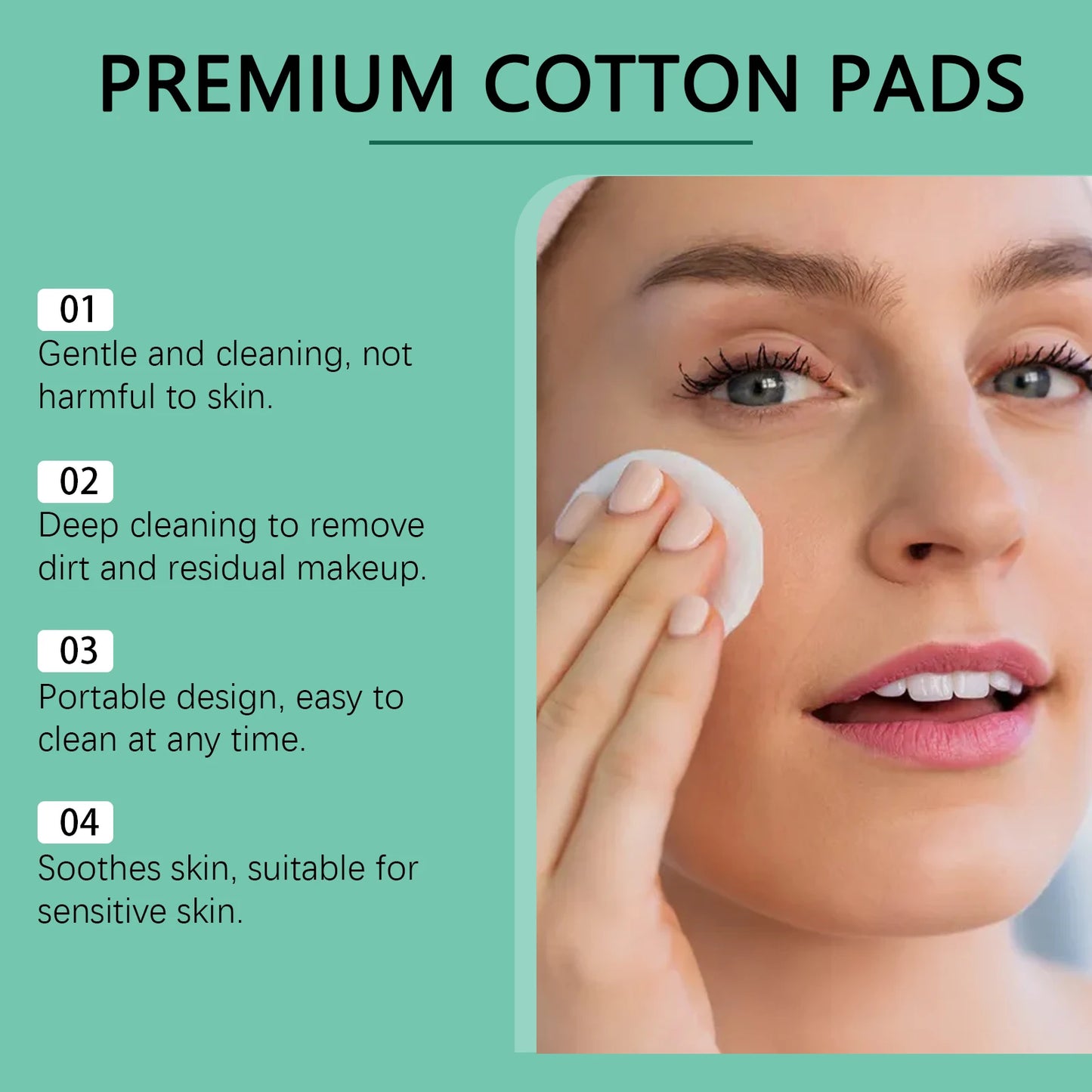 Disposable Cotton Makeup Remover Pads – 100/200/300 Pack
