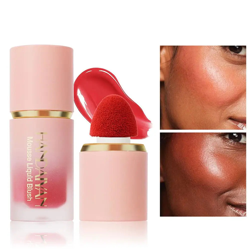 Matte Glitter Face Liquid Blusher Makeup Smooth Cheek Eye Mousse Blush Highlighter Stick Rouge Waterproof Contour Make Up Peaceful Pleasures Health and Wellness