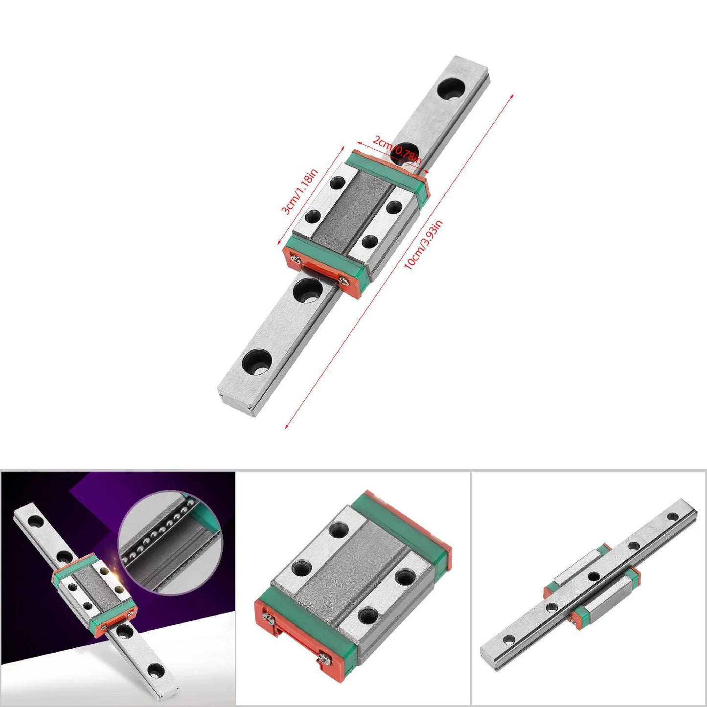 LML9B Miniature Linear Rail Rail 9mm Width Slide Block Linear Motion Rail Linear Rail Carriage Linear Rail Peaceful Pleasures Health and Wellness