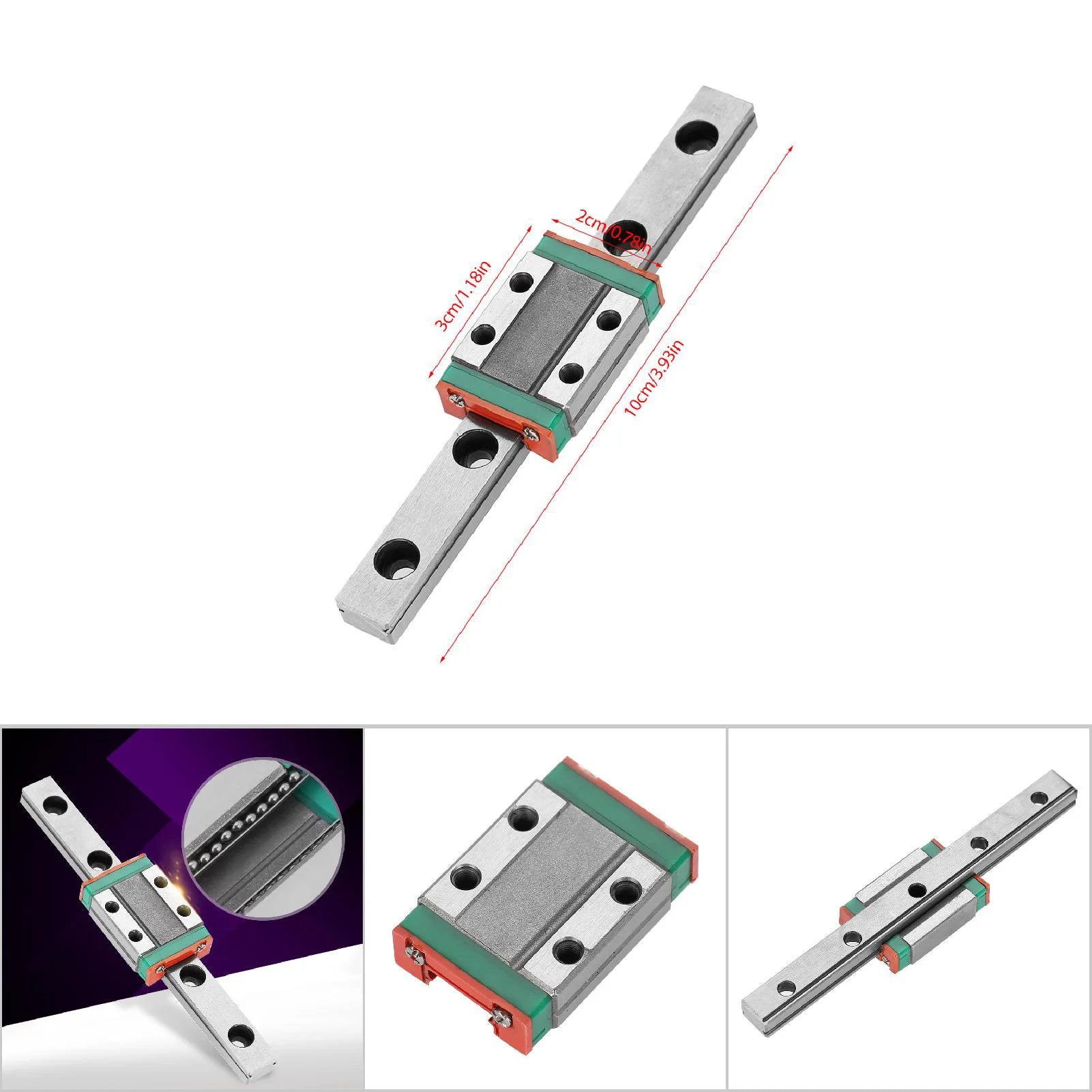LML9B Miniature Linear Rail Rail 9mm Width Slide Block Linear Motion Rail Linear Rail Carriage Linear Rail Peaceful Pleasures Health and Wellness