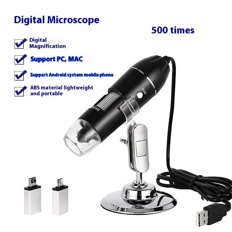 Digital Usb Microscope Three In One 1000X Electron Microscope 1600X Maintenance Magnifying Glass Peaceful Pleasures Health and Wellness 5