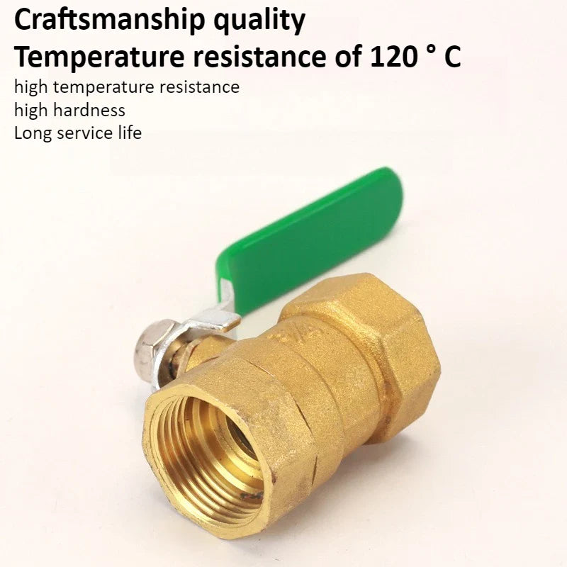 Brass Long Rod Ball Valve ⅛"–1" Threaded Pipe Adapter