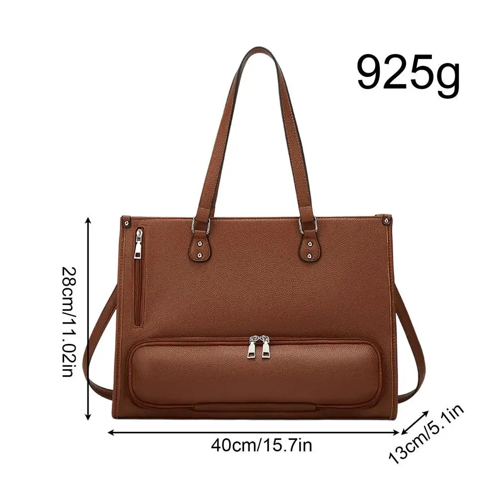 Women's Laptop Tote Bag with Insulated Lunch Compartment