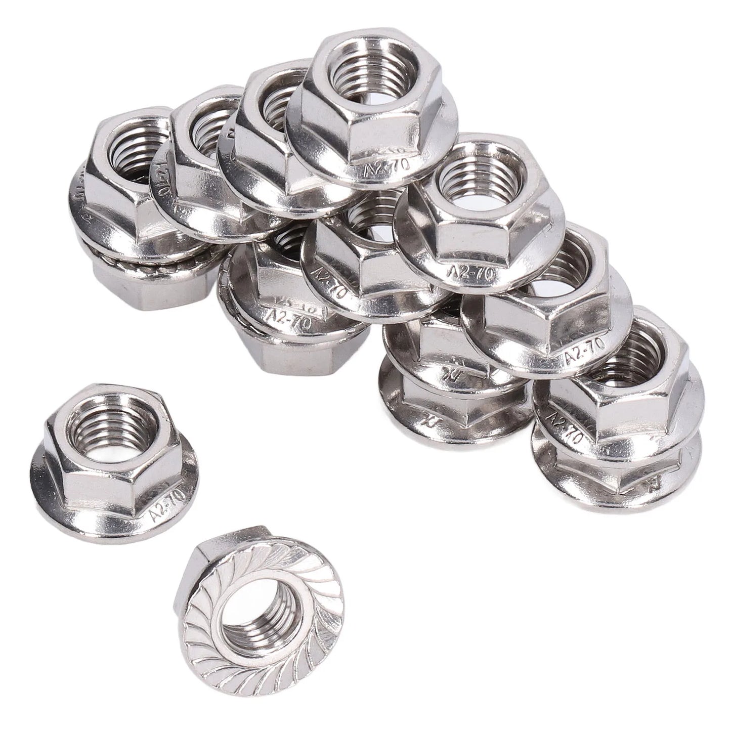 Nut Firm Fixing Good Match Nuts Fastener Standard Design A2-70 Stainless Steel Wide Use for Maintenance for Repair Peaceful Pleasures Health and Wellness