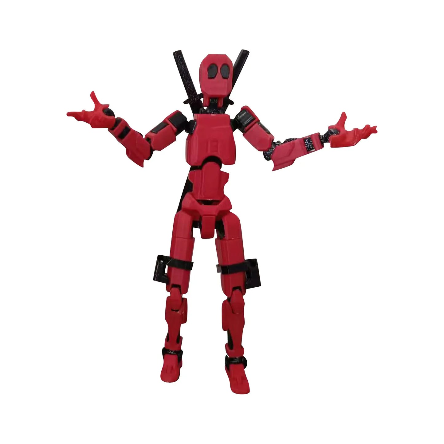 13-Joint Robot Action Figure Set with 6 Weapons | Posable