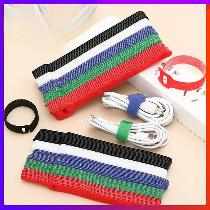 Reusable Hook & Loop Cable Ties 20cm 50pcs – Wire Organizer Reusable Cable Ties Peaceful Pleasures Health and Wellness