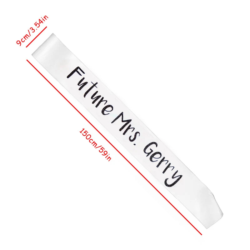 Set of 5 Personalized Bachelorette Party Sashes | Bridal Gift