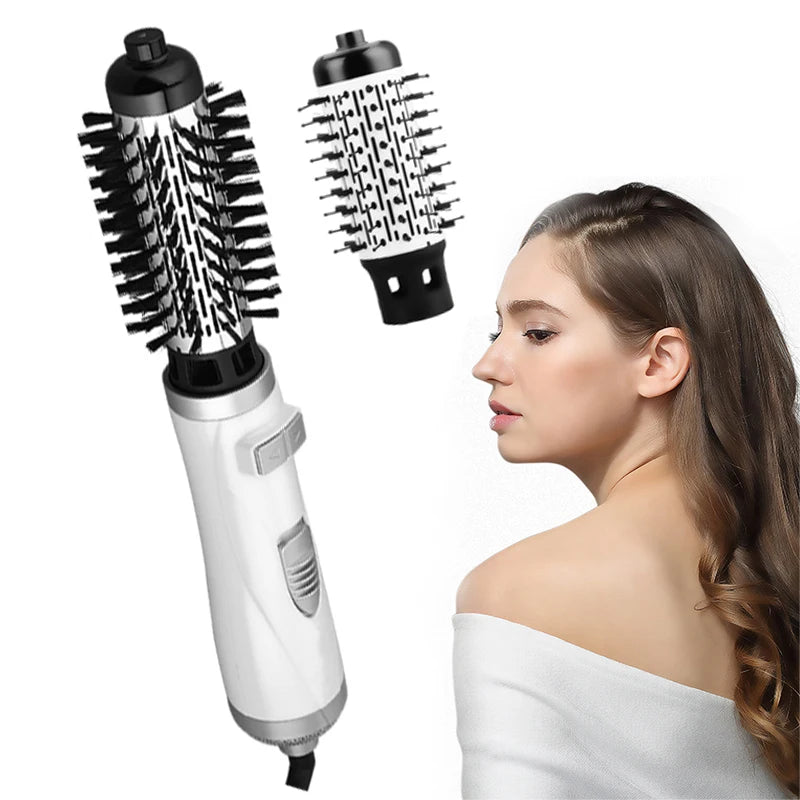 Professional Hair Styling Tools 3 in 1 Round Automatic Rotating Hot Air Comb One Step Hair Dryer Brush and Styler Peaceful Pleasures Health and Wellness