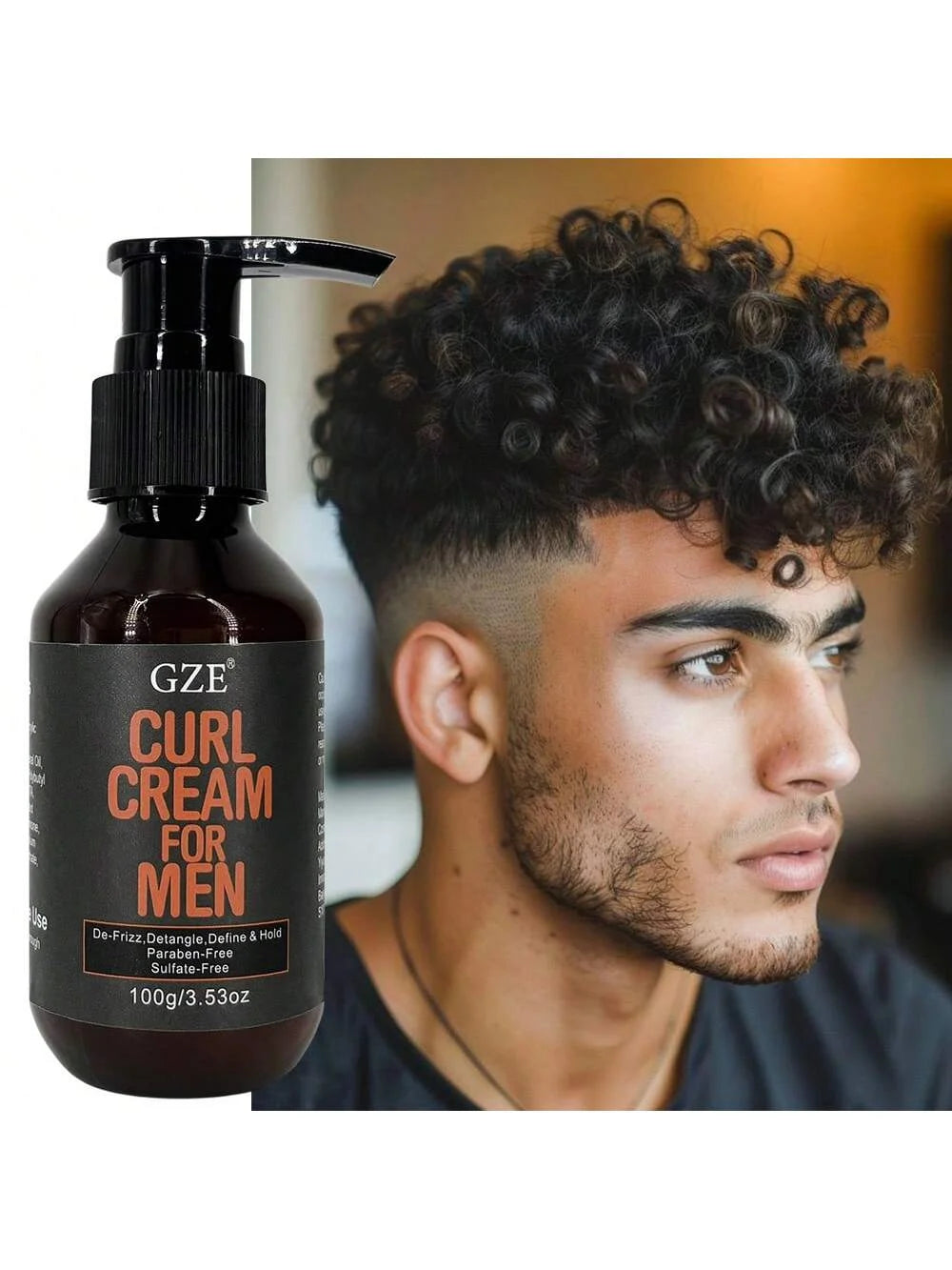 GZE Castor Oil Curl Defining Cream – Sulfate-Free, Color Safe