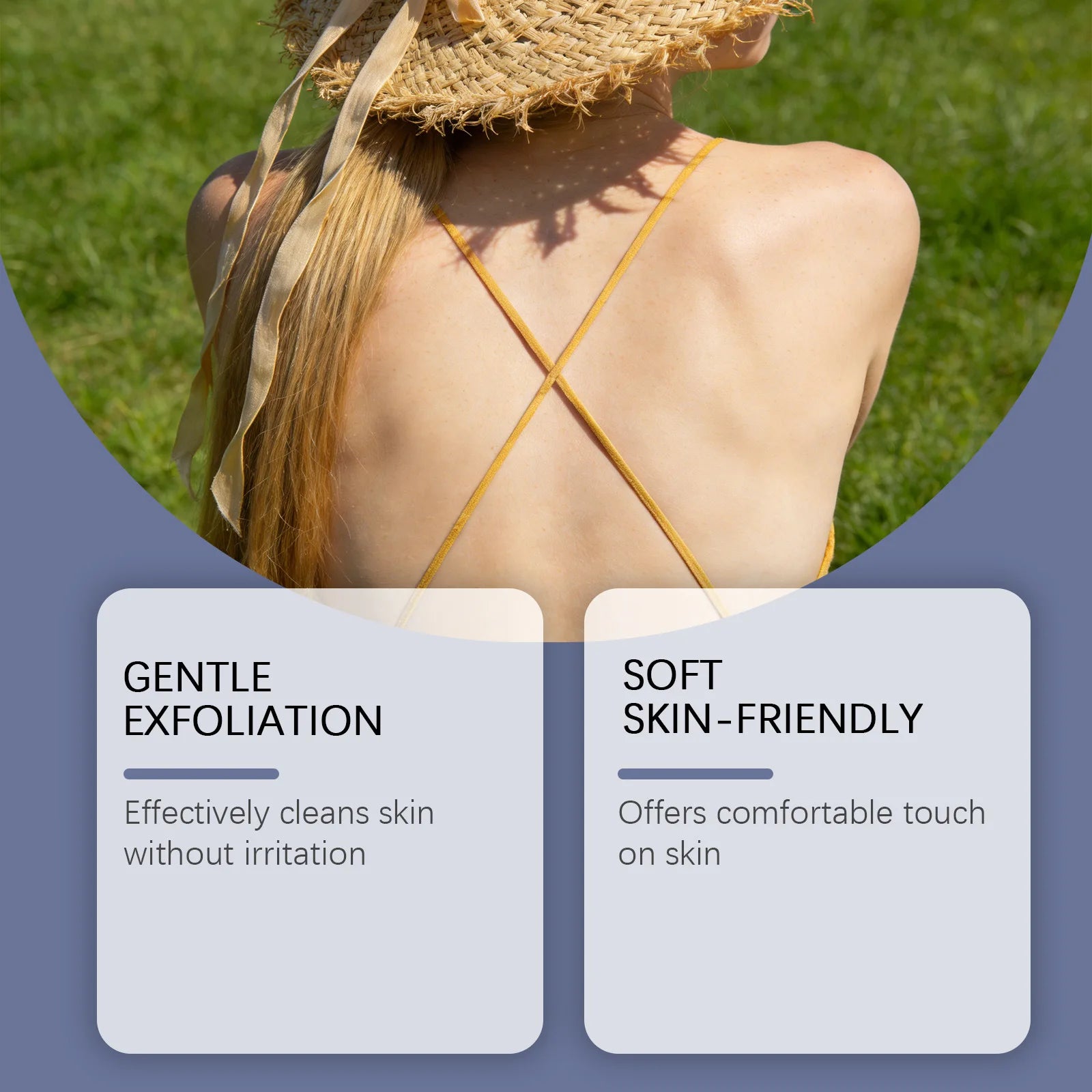 Ultra-Long Exfoliating Bath Towel Deep Clean Remove Dirt Oil Exfoliate Dead Skin Durable Improve Rough Skin Men Women Back Towel Peaceful Pleasures Health and Wellness