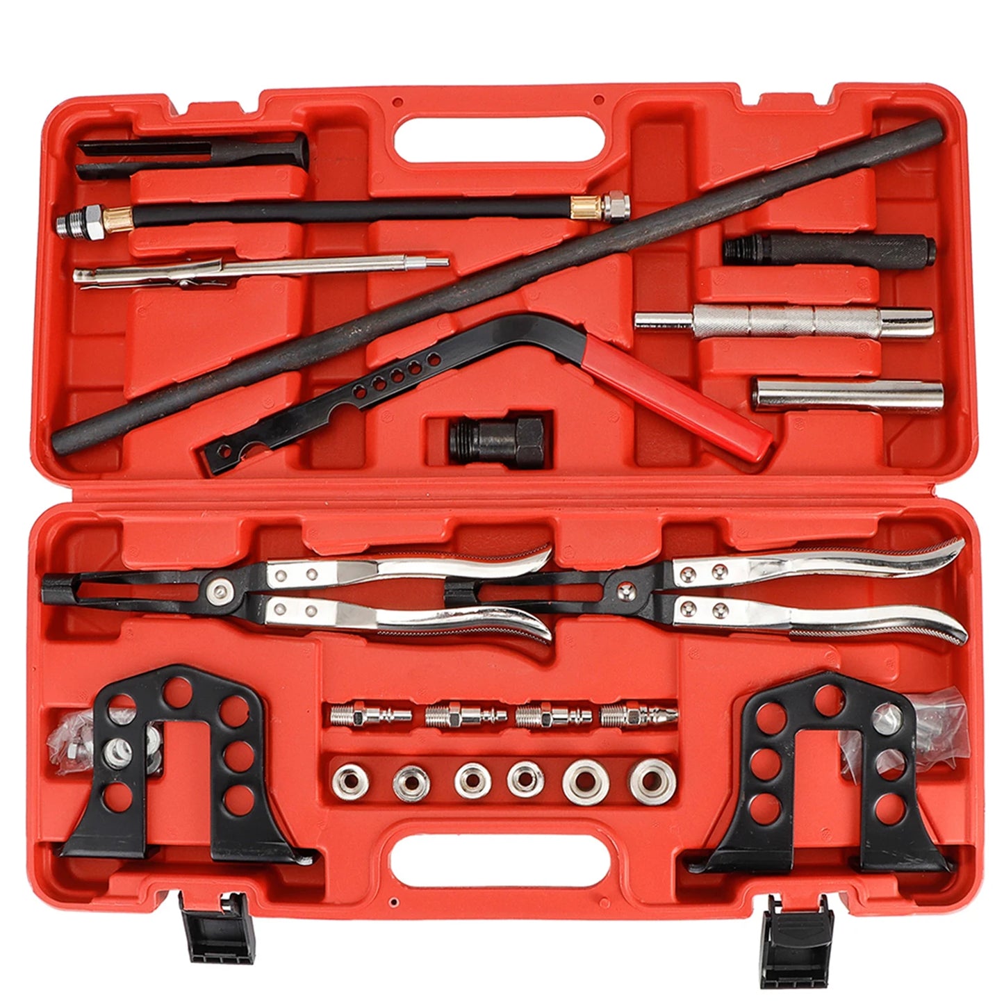 48pcs Universal Cylinder Head Service Valves Spring Compressors Removal Installer Service Special Pliers Kit For Car Repair Tool Peaceful Pleasures Health and Wellness 48pcs