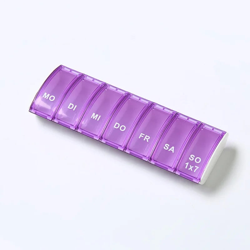 7-Day Weekly Pill Organizer | Portable Daily Tablet Case