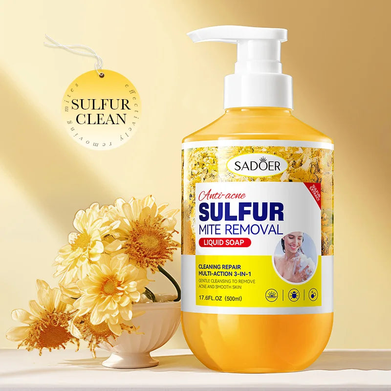 Sulfur Shower Gel 500ml – Anti-Acne, Oil Control Body Wash