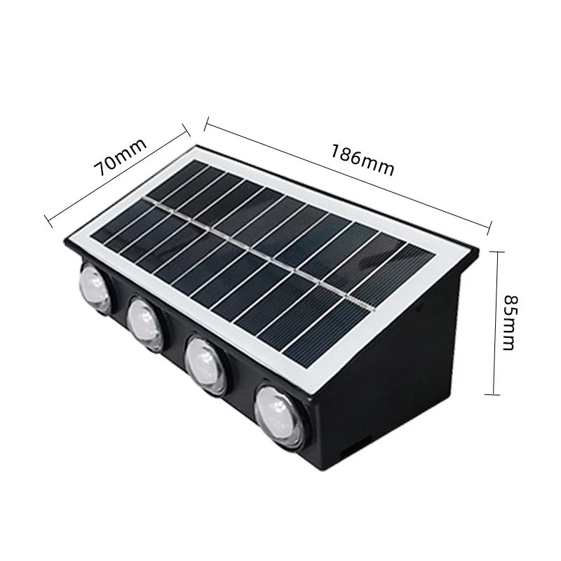 Solar LED Outdoor Wall Light – IP65 Waterproof Up & Down Glow