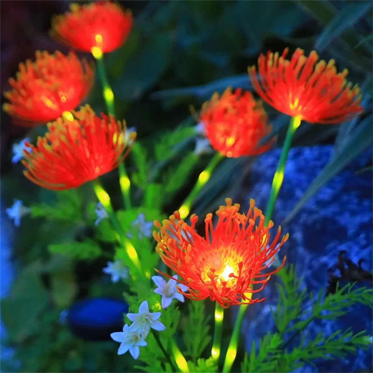Solar LED Flower Ground Stake Lights – Garden & Courtyard Decor