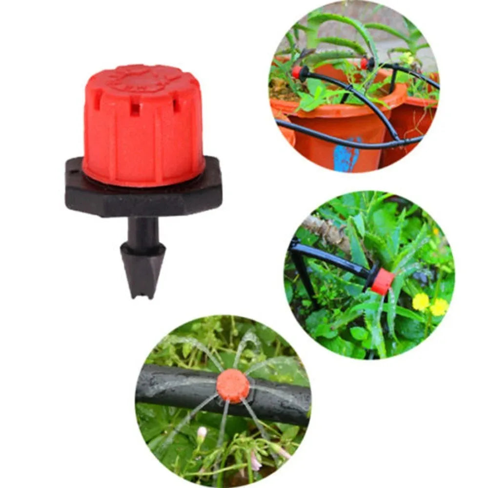 50PCS New 360 Degre Water Dropper Head Adjustable Garden Adjustable Irrigation Drippers Watering Plastic Sprinklers Peaceful Pleasures Health and Wellness