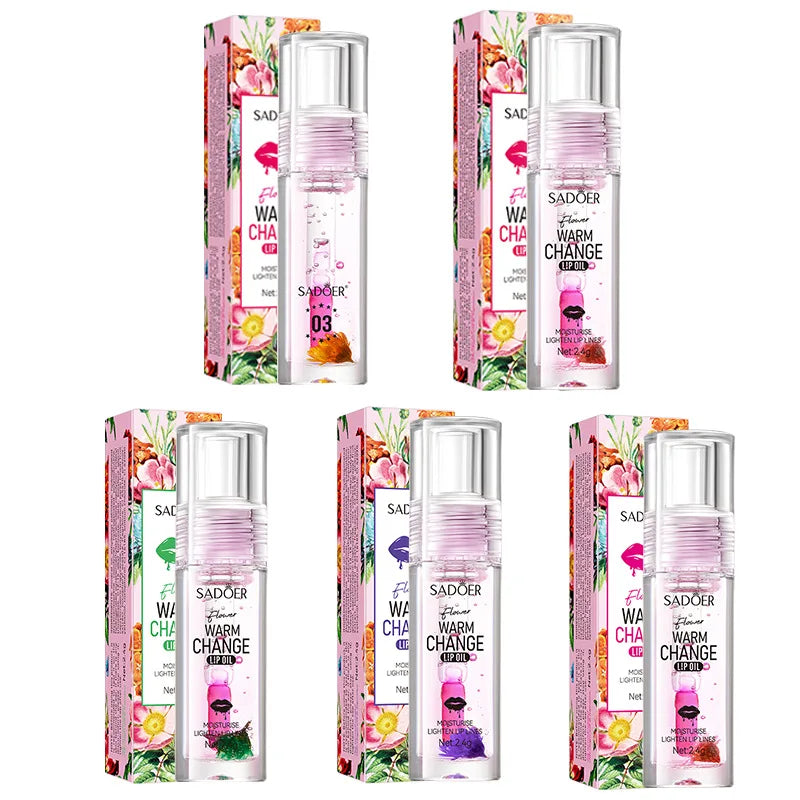 SADOER Color Changing Lip Oil – Hydrating Plumping Lip Balm