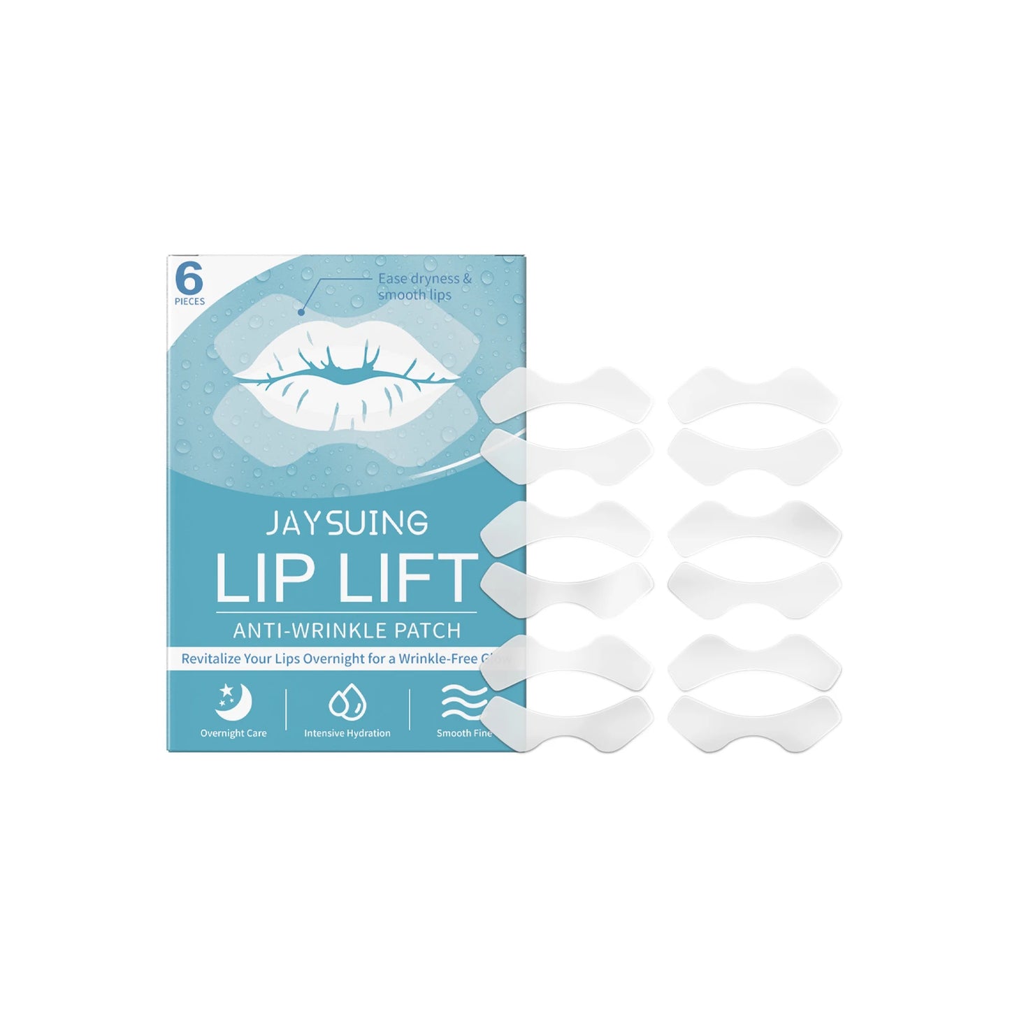 Anti Wrinkle Stickers for Lip Moisturizes Smooth Lifting Skin Fade Fine Lines Enhance Elasticity Improve Sagging Smile Lip Patch Peaceful Pleasures Health and Wellness 6pcs