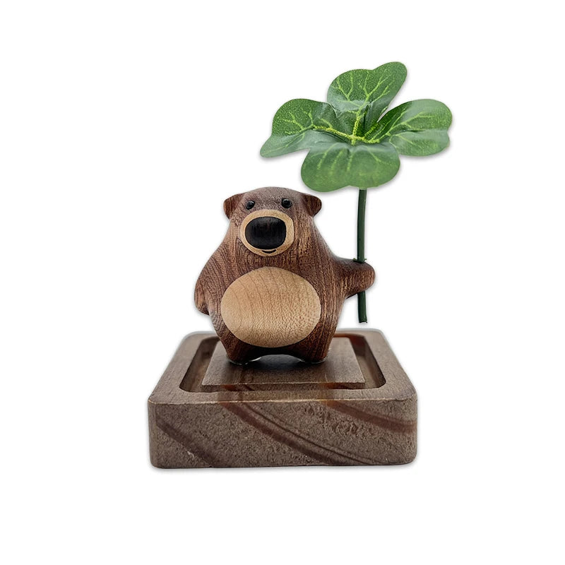 Cute Bear Wood Essential Oil Aroma Diffuser | Home & Car Decor Wood Aroma Diffuser Peaceful Pleasures Health and Wellness Bear