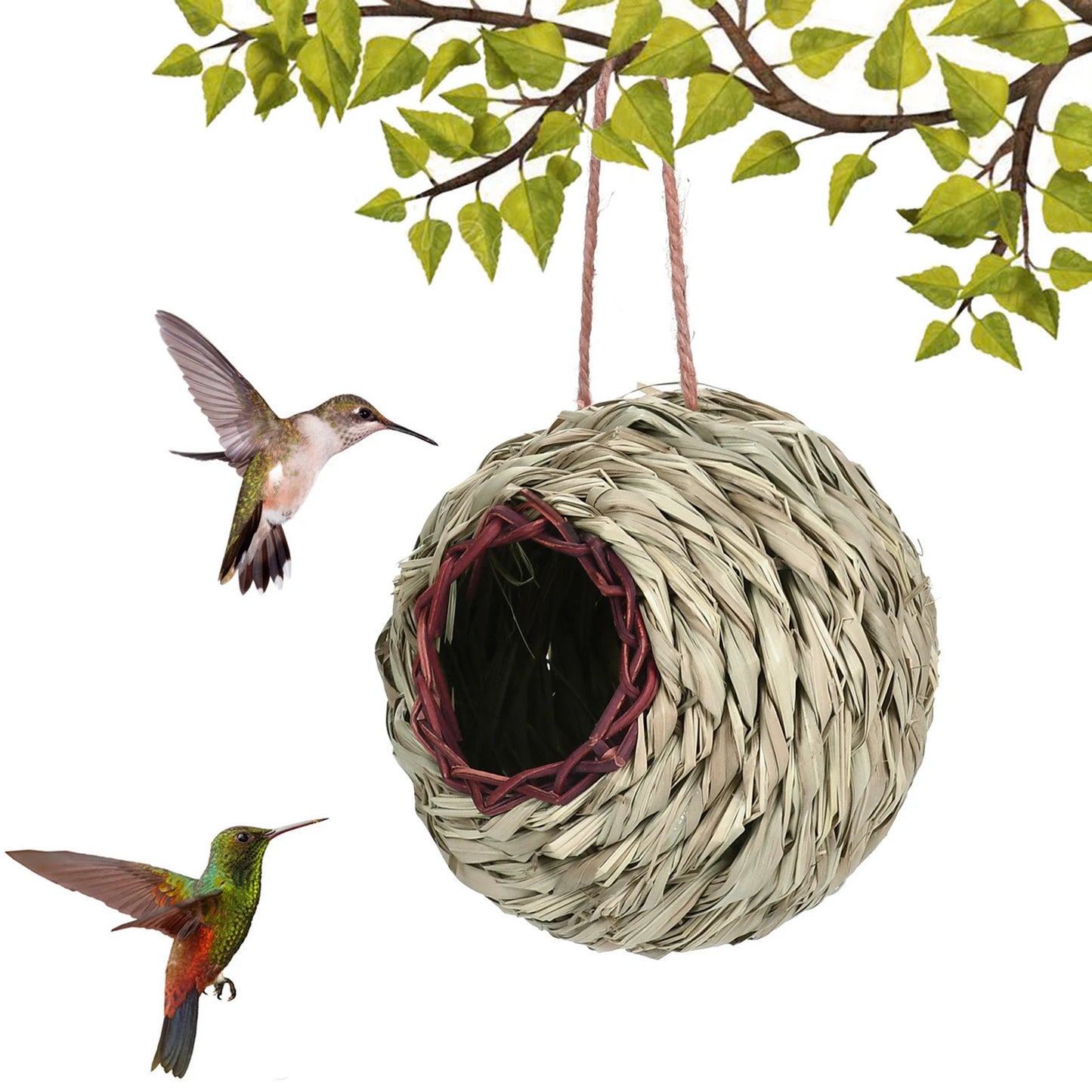 Handcrafted Woven Hanging Bird Nest House – Garden Decor