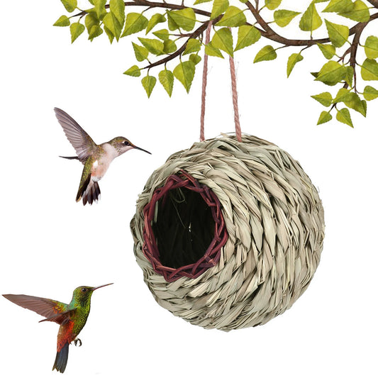 Handcrafted Woven Hanging Bird Nest House – Garden Decor Hanging Bird Nest House Peaceful Pleasures Health and Wellness