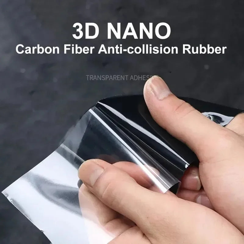 3D Carbon Fiber Sticker Paste Car Threshold Protective Film Anti Scratch Waterproof Matte Black Nano Sticker for Car Body Peaceful Pleasures Health and Wellness