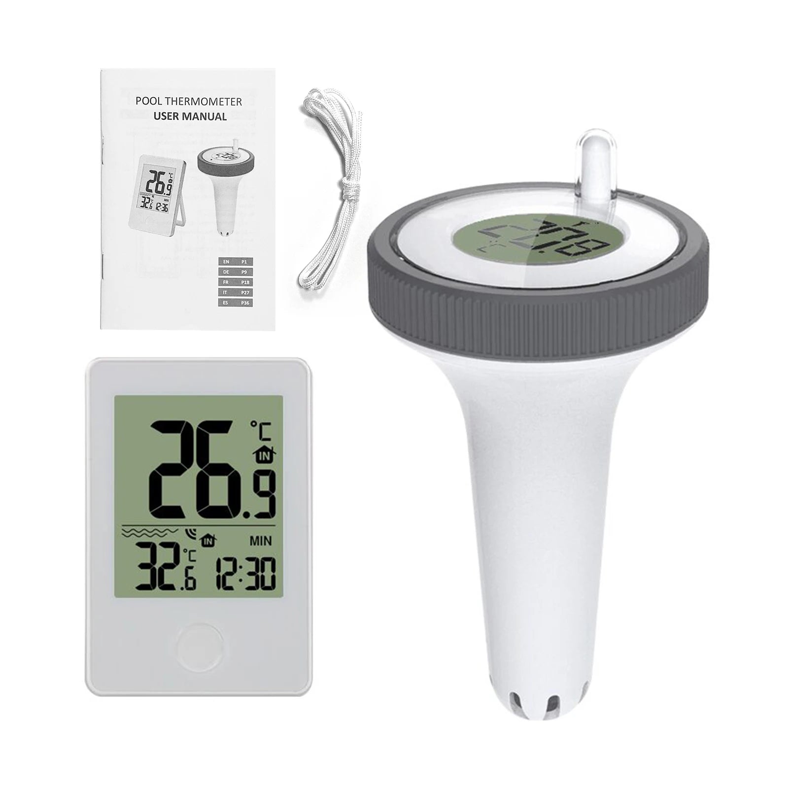 Floating Digital Swimming Pool Thermometer Swimming Pool Accessories Outdoor Waterproof Spa Aquarium Bathrooms Thermometer Peaceful Pleasures Health and Wellness