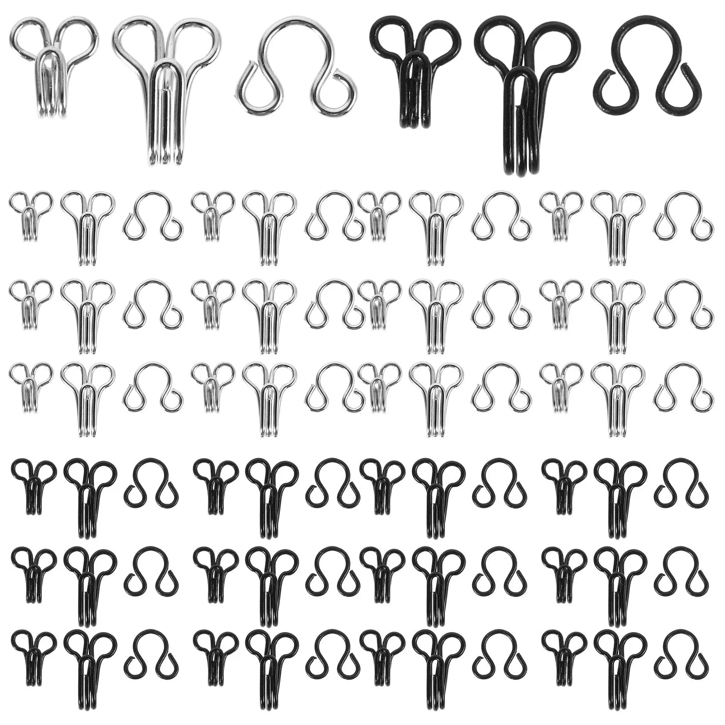 60Pcs Metal Invisible Hook Clasps Adjustable Buckle for Clothing Coats Sweaters Everyday Formal Wear Decorative Peaceful Pleasures Health and Wellness
