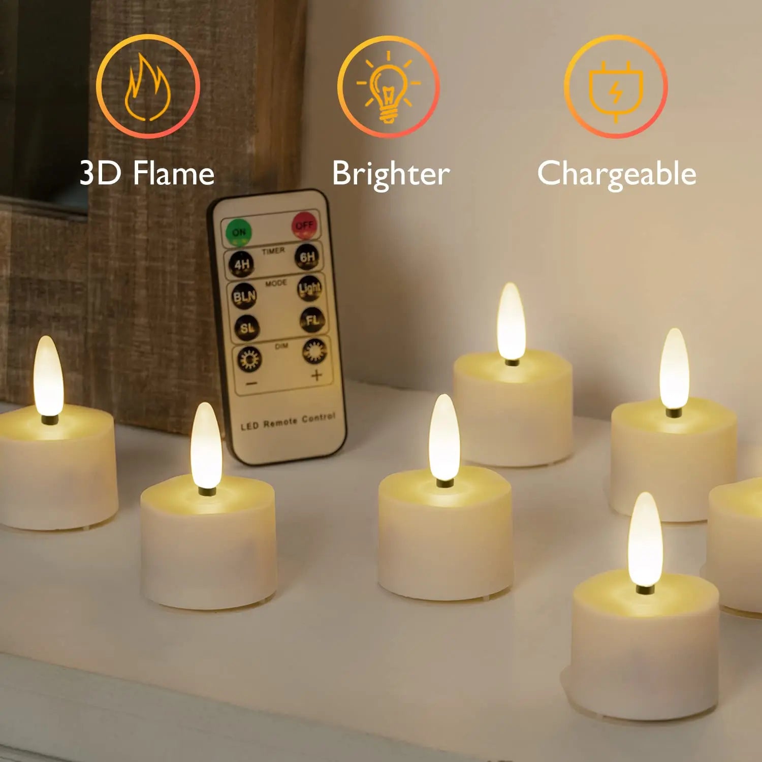 Rechargeable Flameless Flickering Candles LED Tealights 12/24-Pack with Remote & Timer Battery Operated for Christmas Home Decor Peaceful Pleasures Health and Wellness
