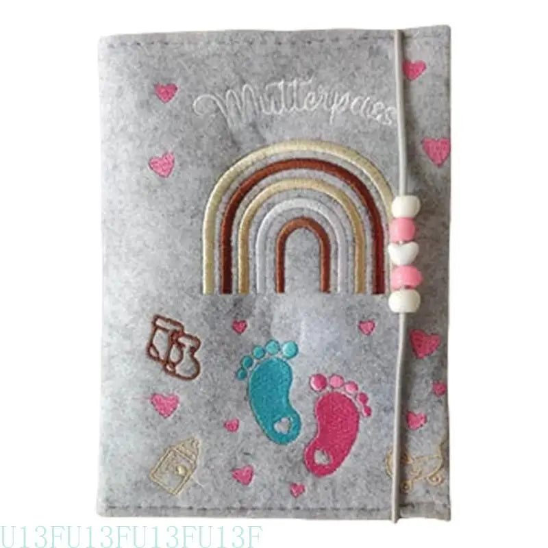 Felt Maternity Card Holder & Insurance Sleeve with Pocket