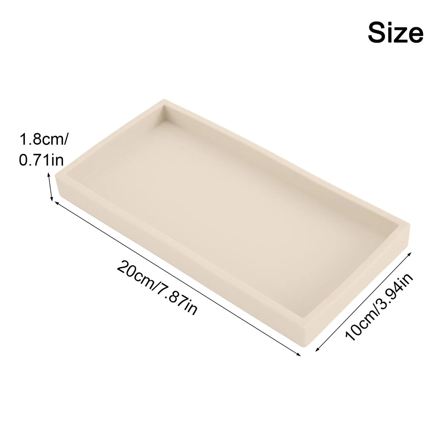 Silicone Bathroom Vanity Tray – Countertop Organizer & Soap Tray